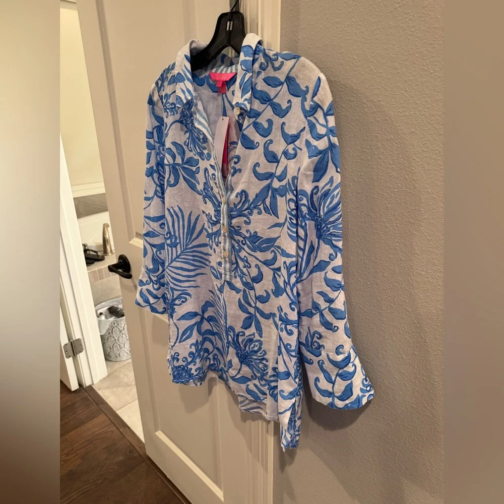 NWT Lilly Pulitzer Linen Top Sz Small - Picture 13 of 15